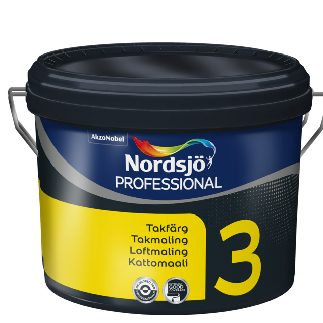 TAKFÄRG PRO 3 SVART 10L NORDSJÖ